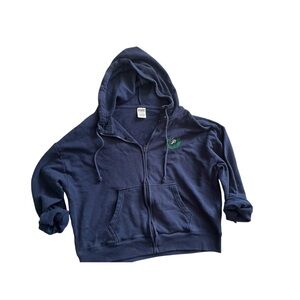 Victoria’s Secret PINK Collegiate Wreath Logo Script Hoodie Navy Blue Small